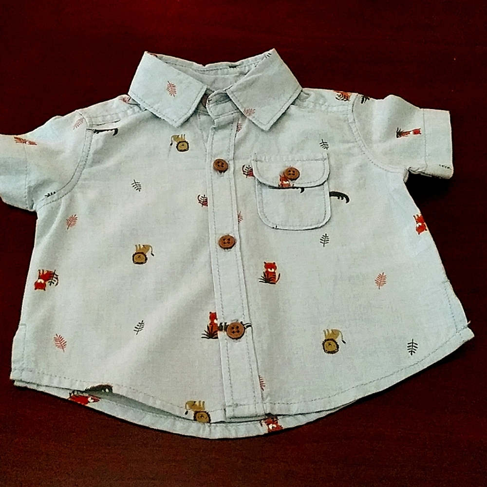 Carter's Newborn Safari short sleeve shirt